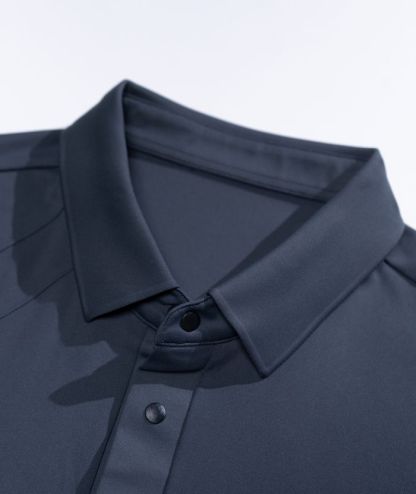 ZITY Men's 3 Button Up Long Sleeve Polo Shirt-8903