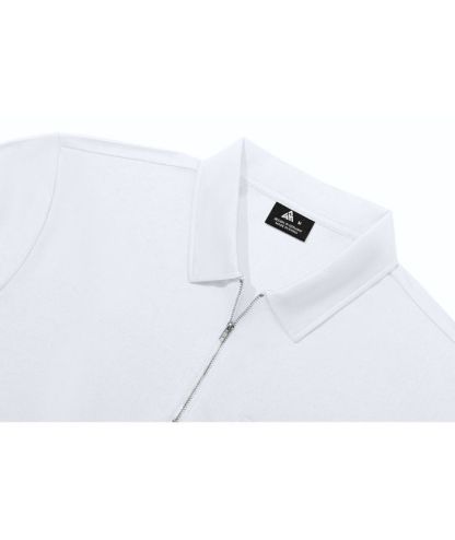 ZITY Men's Quarter Zip Slim Fit Polo Shirt-ZPK008403