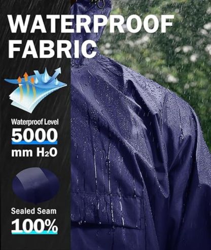 ZITY Men's Waterproof Lightweight Packable Rain Jacket-CUMRC04444