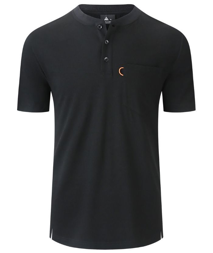 ZITY Men's Dri Fit Button Up T-Shirt-CUMSS01289