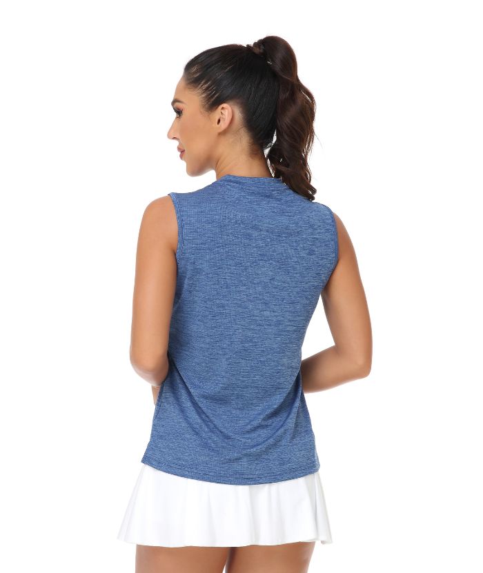 ZITY Women's Sleeveless Dri Fit Tennis Golf Polo Shirt-CUWPO01309
