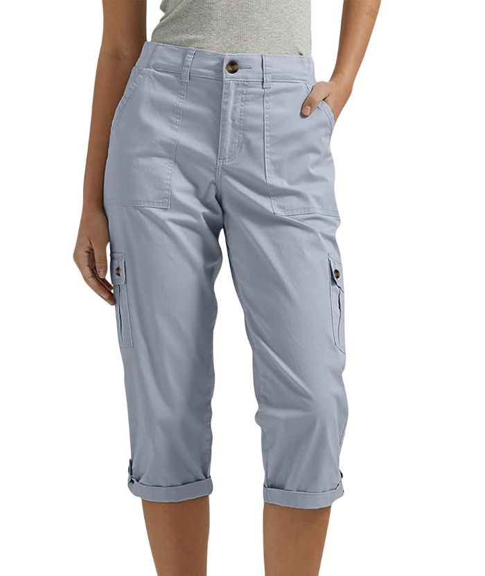 ZITY Women's Solid Color Multi Pocket Three Quarter Pant-DUWCS06170