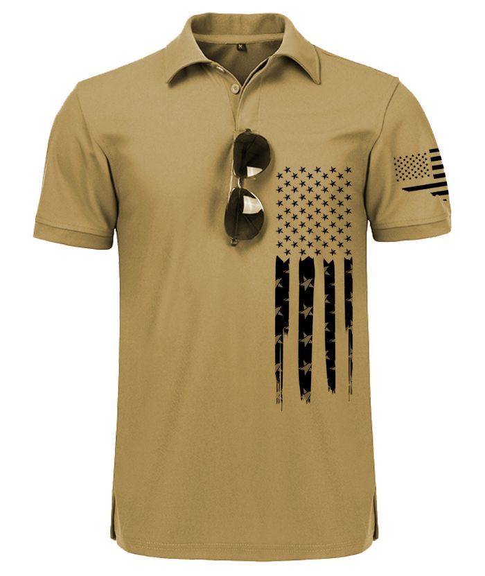 ZITY Men's Button Up Slim Fit Printed Polo Shirt-CUMPO06122