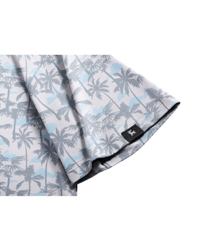 ZITY Men's Button Up Slim Fit Printed Polo Shirt-CUMPO05195