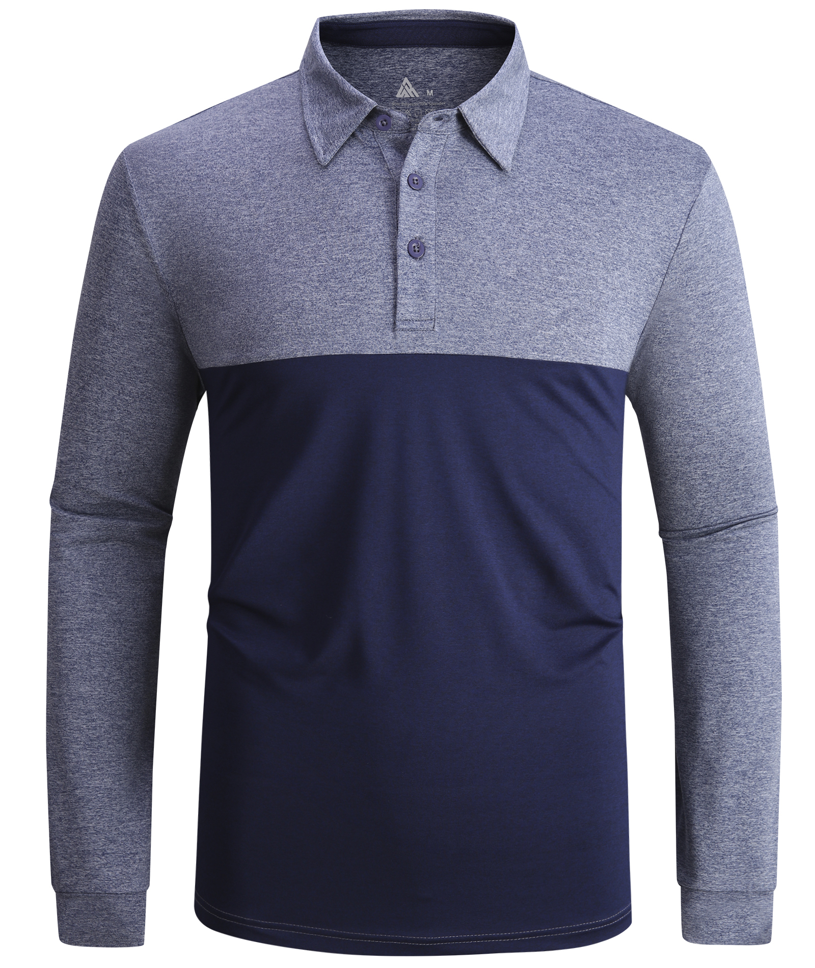 ZITY Men's Long Sleeve Moisture Wicking Polo Shirt-CFMLP00007