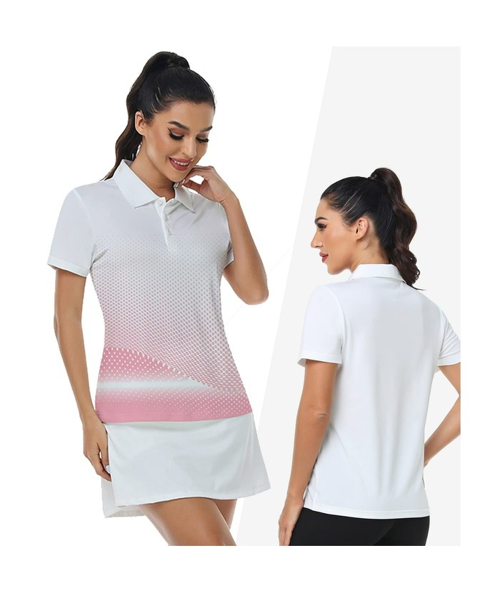 ZITY Women's Tennis Button-Up Short Sleeve Fast Dry Polo Shirt-ZPK001220 | Zitysports