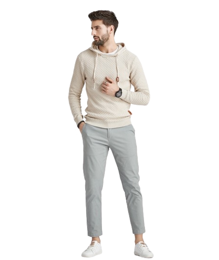 Men's Hooded Long Sleeved Pullover Fit Hoodie-DUMFH04888 | Zitysports
