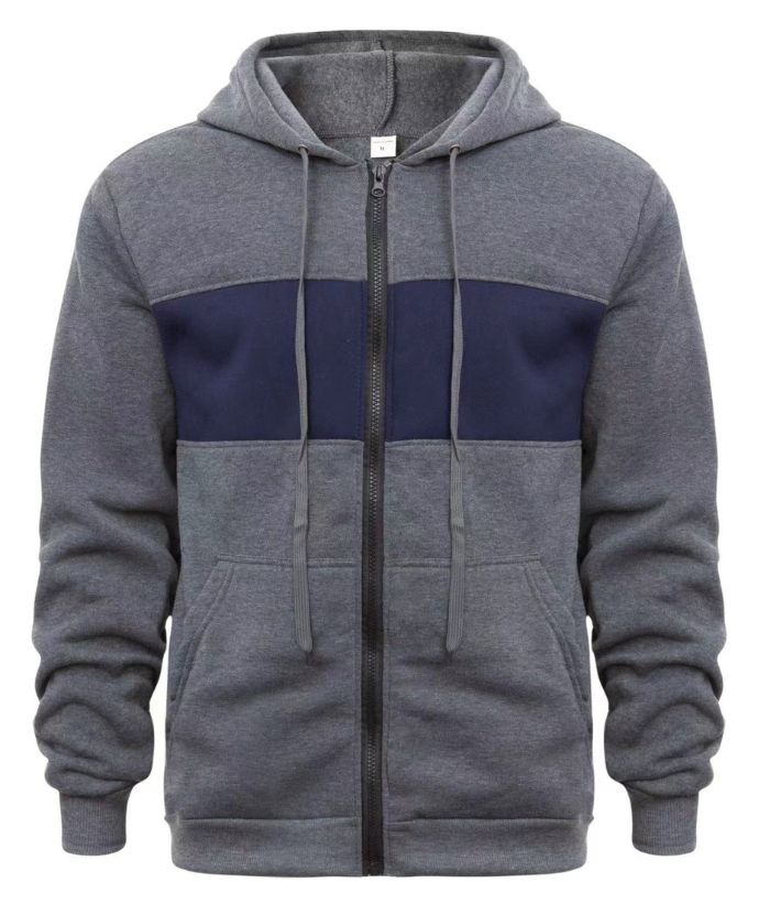 ZITY Men's Fleece Long Sleeve Casual Fashion Color Block Hoodie-DUMFH04983|Zitysports
