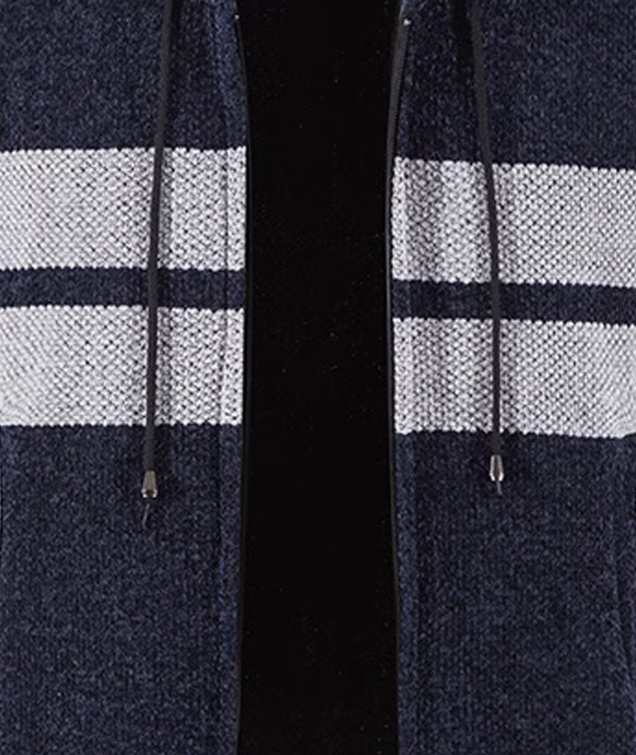 ZITY Men's Knitted Full Zip Slim Fit Warm with Pockets Hoodie-DUMFH05013|Zitysports