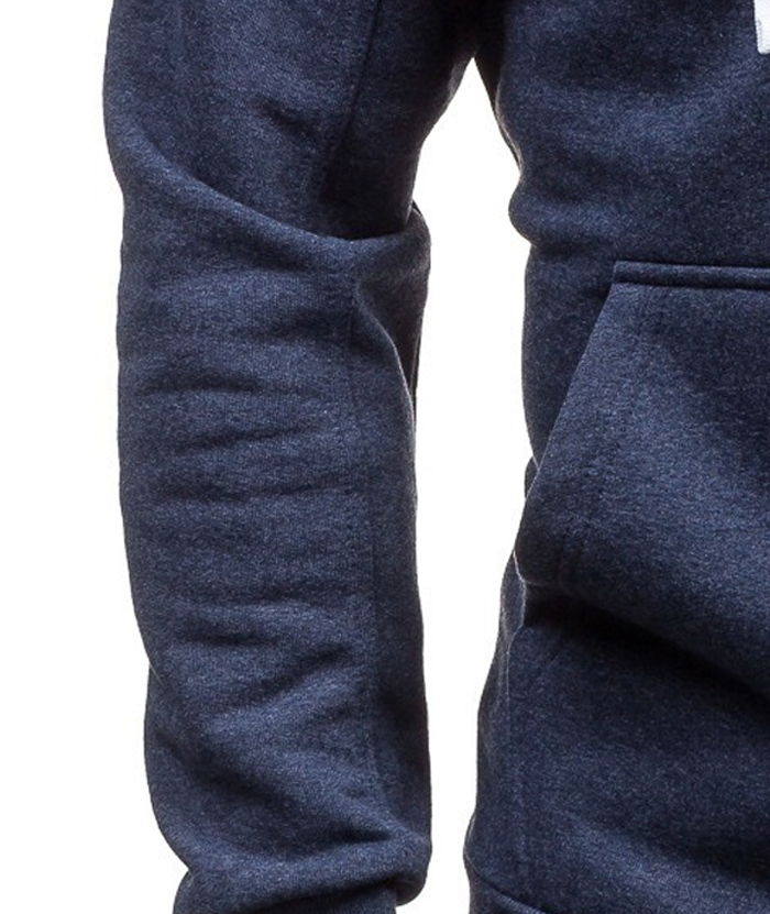 ZITY Men's Long Sleeve Full Zipper Casual Hoodie with Kangaroo Pockets-DUMHD05003|Zitysports