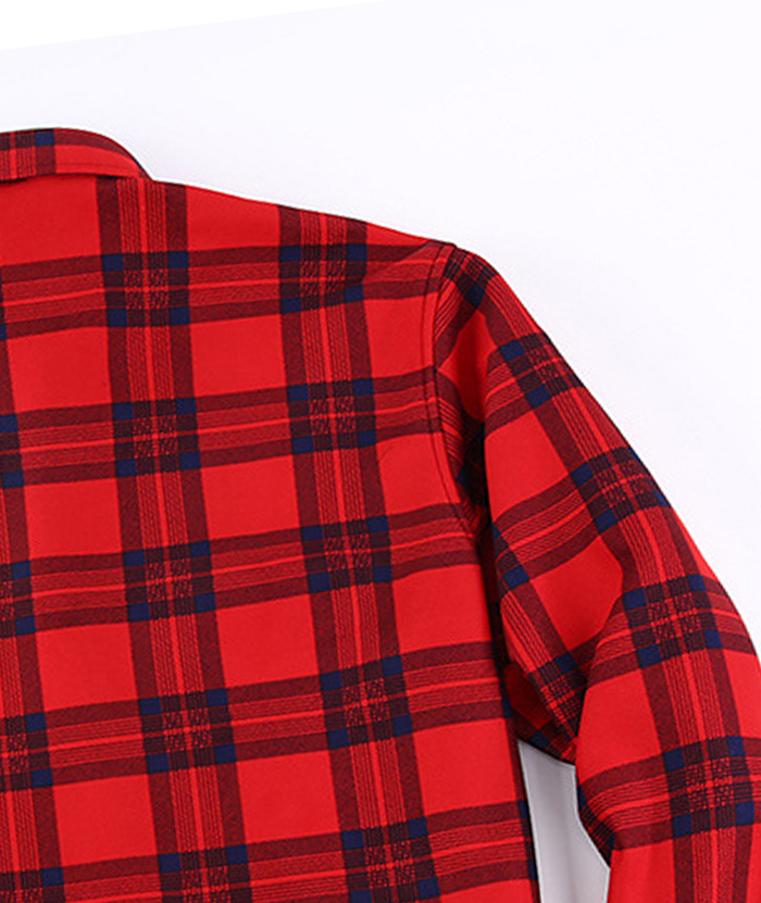 ZITY Men's Slim Fit Long Sleeve Plaid Shirt-DUMJA05351|Zitysports