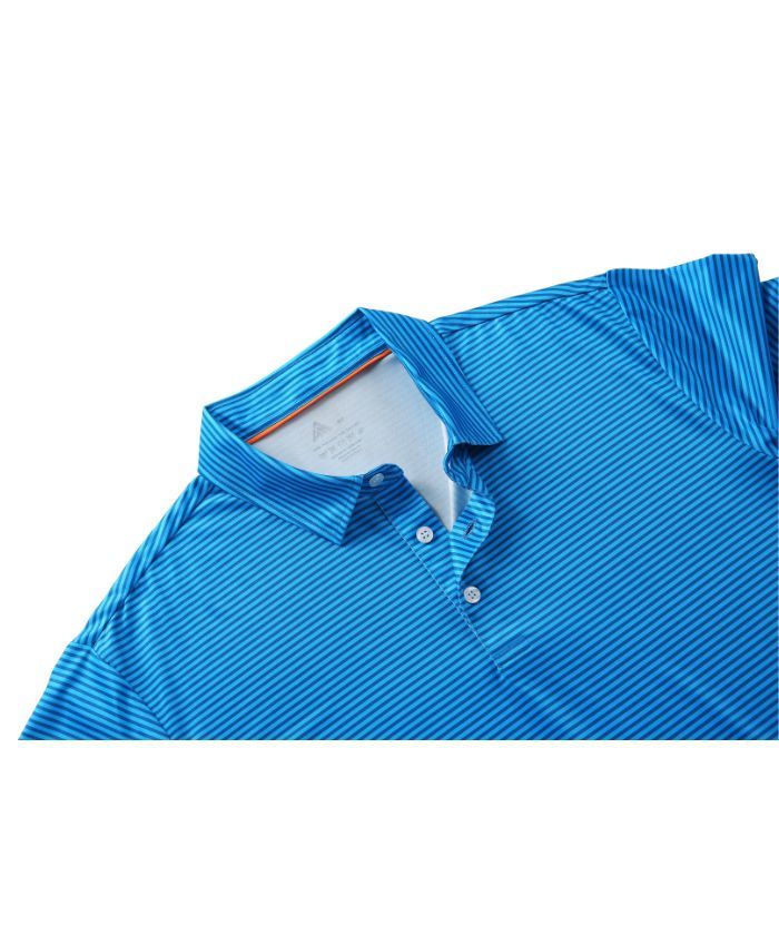 ZITY Men's Button Up Stripe Polo Shirt-CFMPO00062