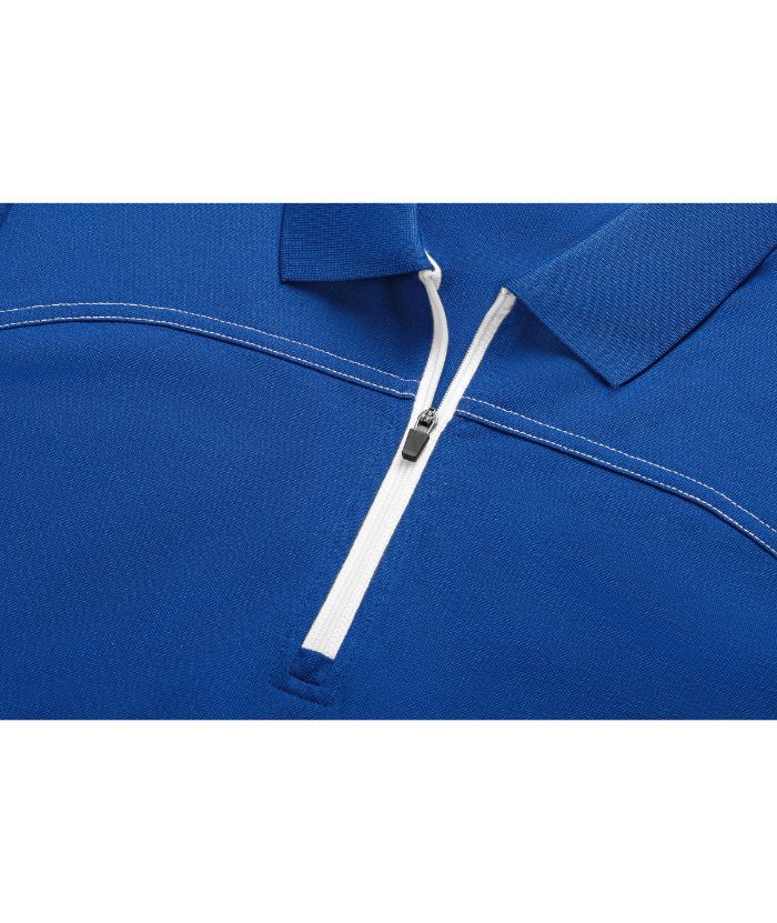 ZITY Women's Quarter Zip Slim Fit Solid Color Polo Shirt-CUWPO01996