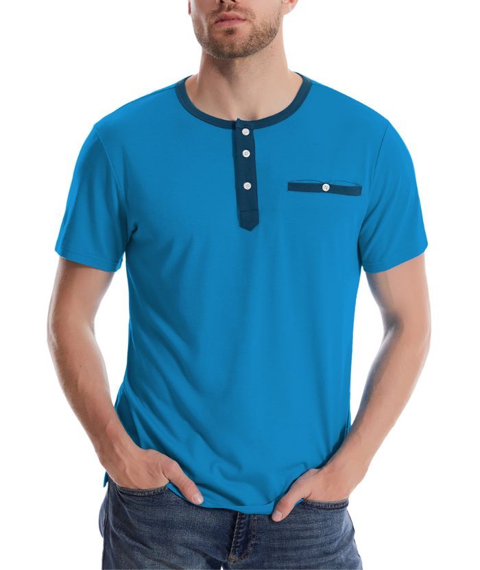 ZITY Men's Button Up Dri Fit T-Shirt-CUMSS02343