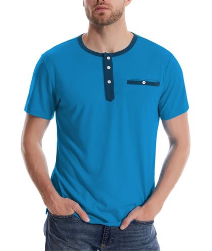 ZITY Men's Button Up Dri Fit T-Shirt-CUMSS02343