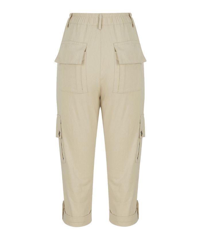 ZITY Women's Solid Color Multi Pocket Three Quarter Pant-DUWCS06170
