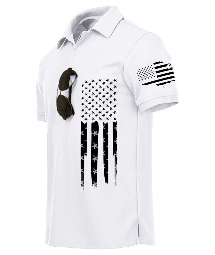 ZITY Men's Button Up Slim Fit Printed Polo Shirt-CUMPO06122