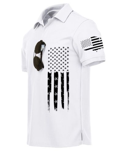 ZITY Men's Button Up Slim Fit Printed Polo Shirt-CUMPO06122