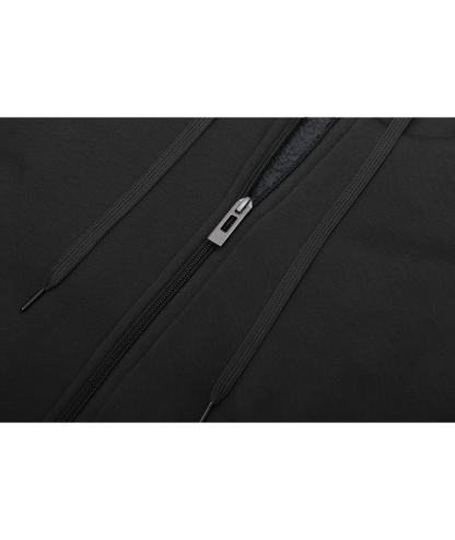 ZITY Men's Full Zip Up Contrast Color Fleece Hoodie-zity1712