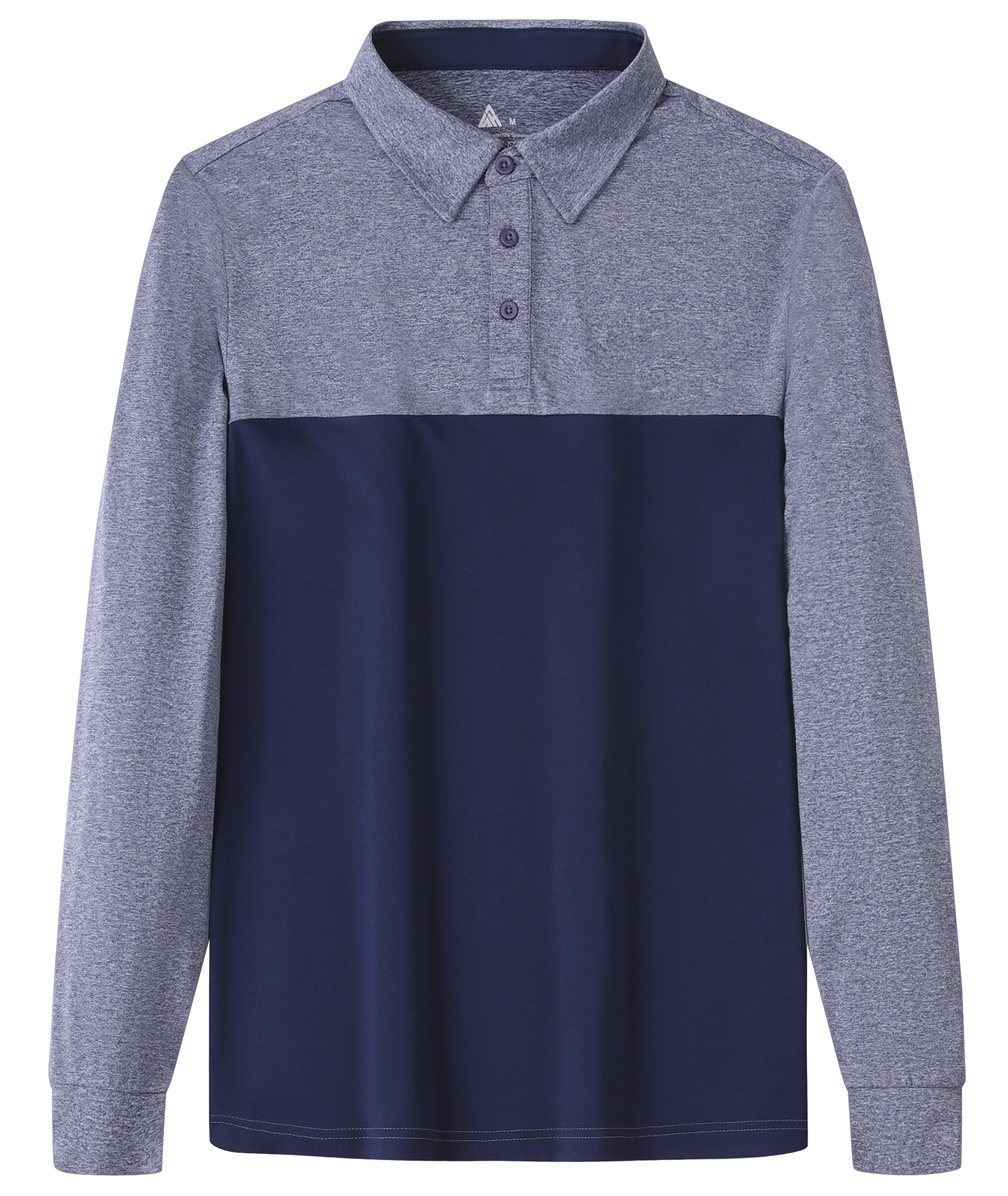 ZITY Men's Long Sleeve Moisture Wicking Polo Shirt-CFMLP00007