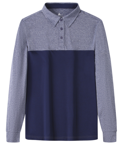 ZITY Men's Long Sleeve Moisture Wicking Polo Shirt-CFMLP00007