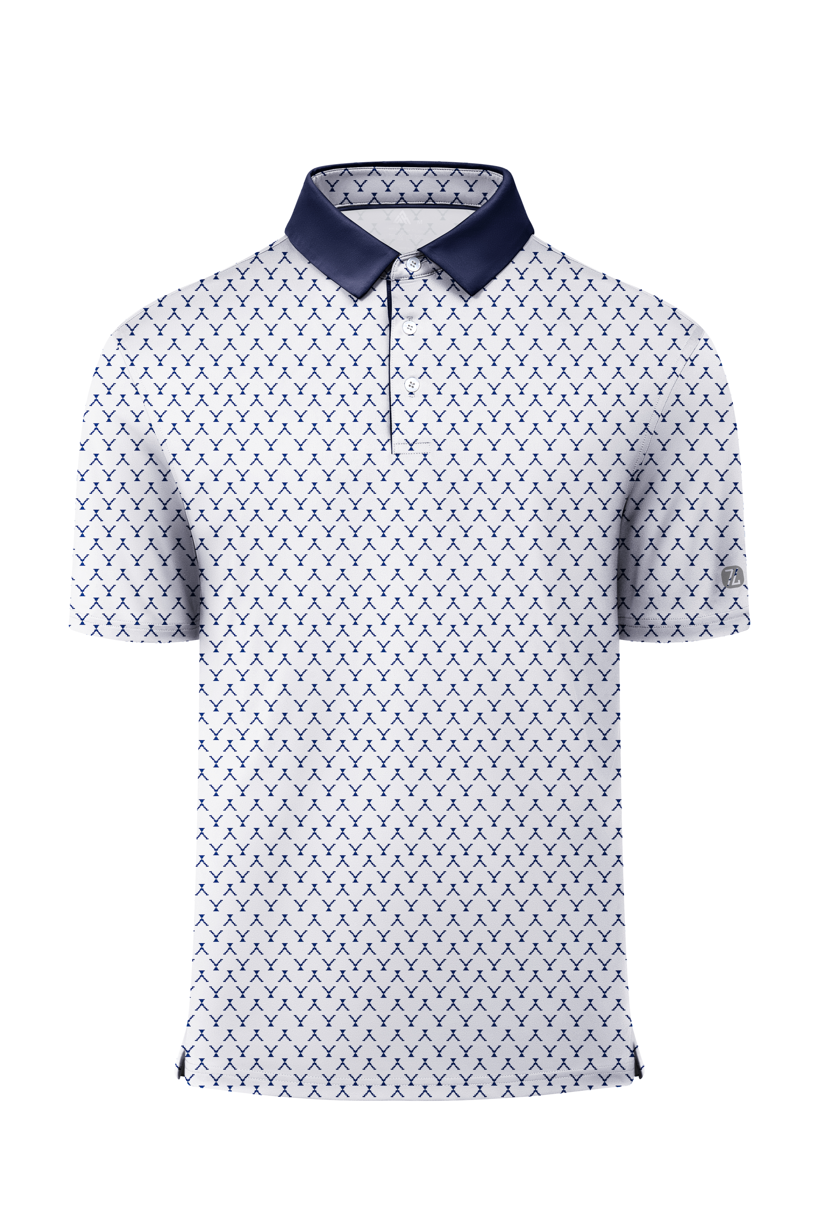 ZITY Men's Hawaiian Flower Print Polo Shirts-CUMPO05190