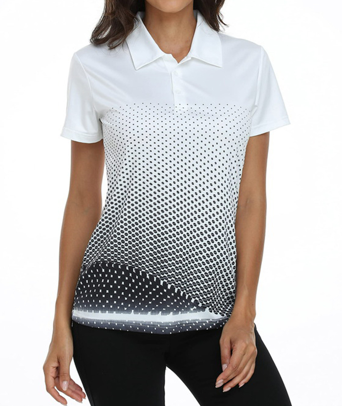 ZITY Women's Tennis Button-Up Short Sleeve Fast Dry Polo Shirt-ZPK001220 | Zitysports