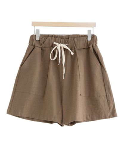 ZITY Women's Elegant Leisure Plus Size Summer Elastic Wide Leg Shorts