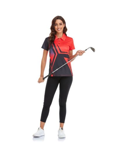ZITY Women's Sports Slim Fit Quick Dry Gold Polo Shirt-CFWZZ00010