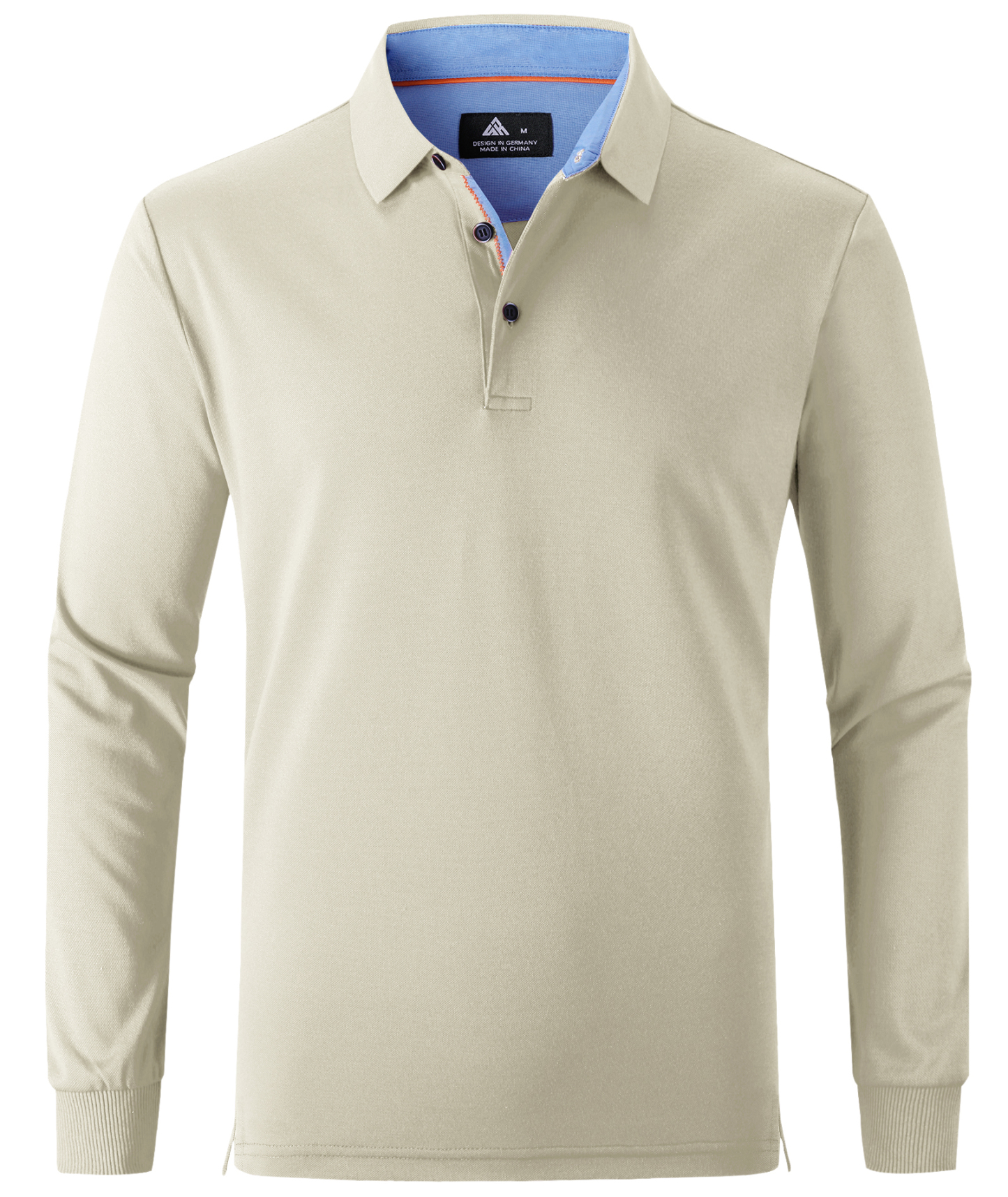 ZITY Men's Button Up Dri Fit Long Sleeve Polo Shirt-CFMPO00095