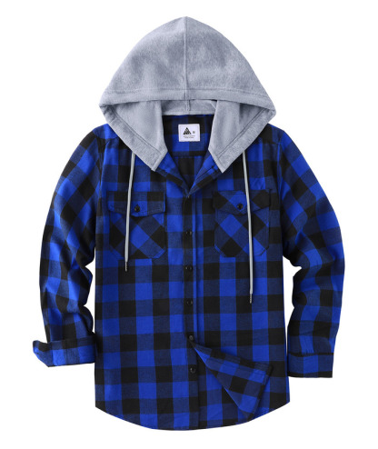 ZITY Men's Button Up Plaid Flannel Shirt-ZPK006183 | Zitysports
