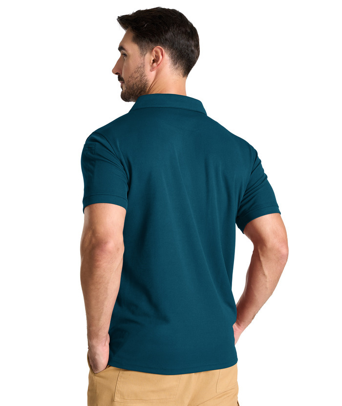 3 Pack Men's Button Up Dri Fit Sports Polo Shirt-CZUHE00101