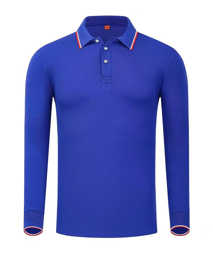 Men's Long Sleeve Lapel Slim Fit Polo Shirt-DUMLP05808