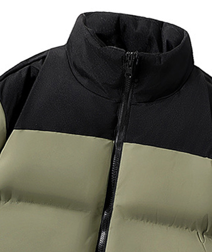 ZITY Men's Casual Full Zip Up Stand Collar Puffer Jacket- DUMFC05561