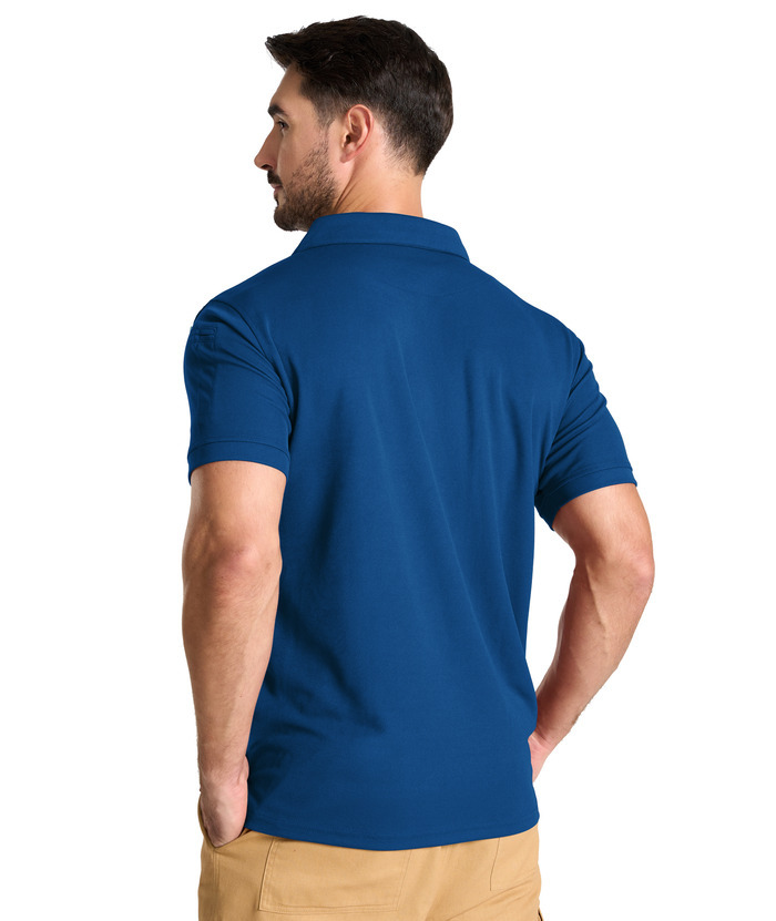 3 Pack Men's Button Up Dri Fit Sports Polo Shirt-CZUHE00101