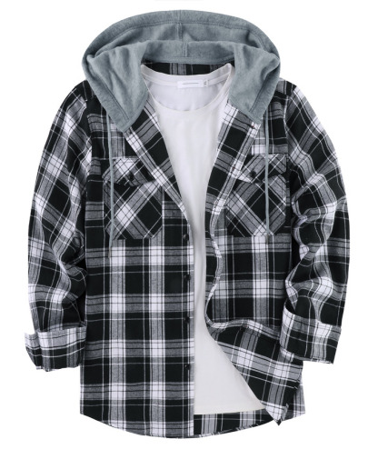 ZITY Men's Button Up Plaid Flannel Shirt-ZPK006183 | Zitysports