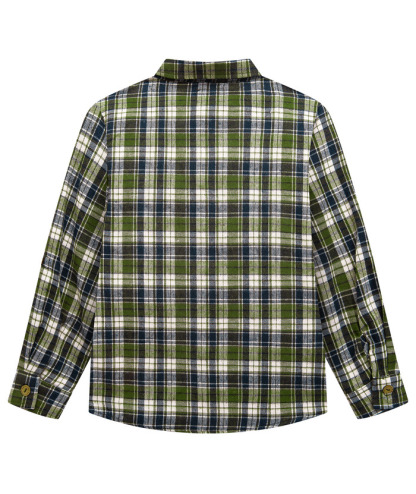 ZITY Men's Long Sleeve Casual Button Down Plaid Flannel Shirt-ZPK005339 | Zitysports