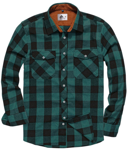 ZITY Men's Plaid Button Up Shirt with Flap Pocket Spring Fall Top-ZPK006565 | Zitysports