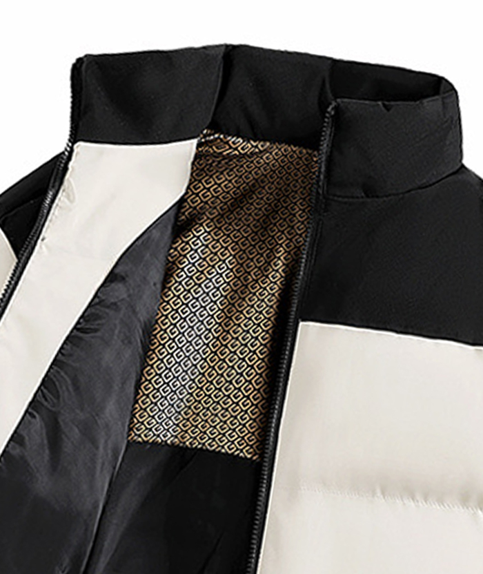 ZITY Men's Casual Full Zip Up Stand Collar Puffer Jacket- DUMFC05561