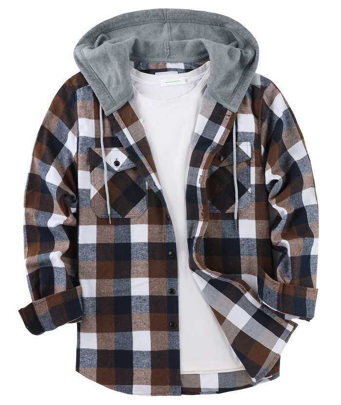 ZITY Men's Button Up Plaid Flannel Shirt-ZPK006183 | Zitysports