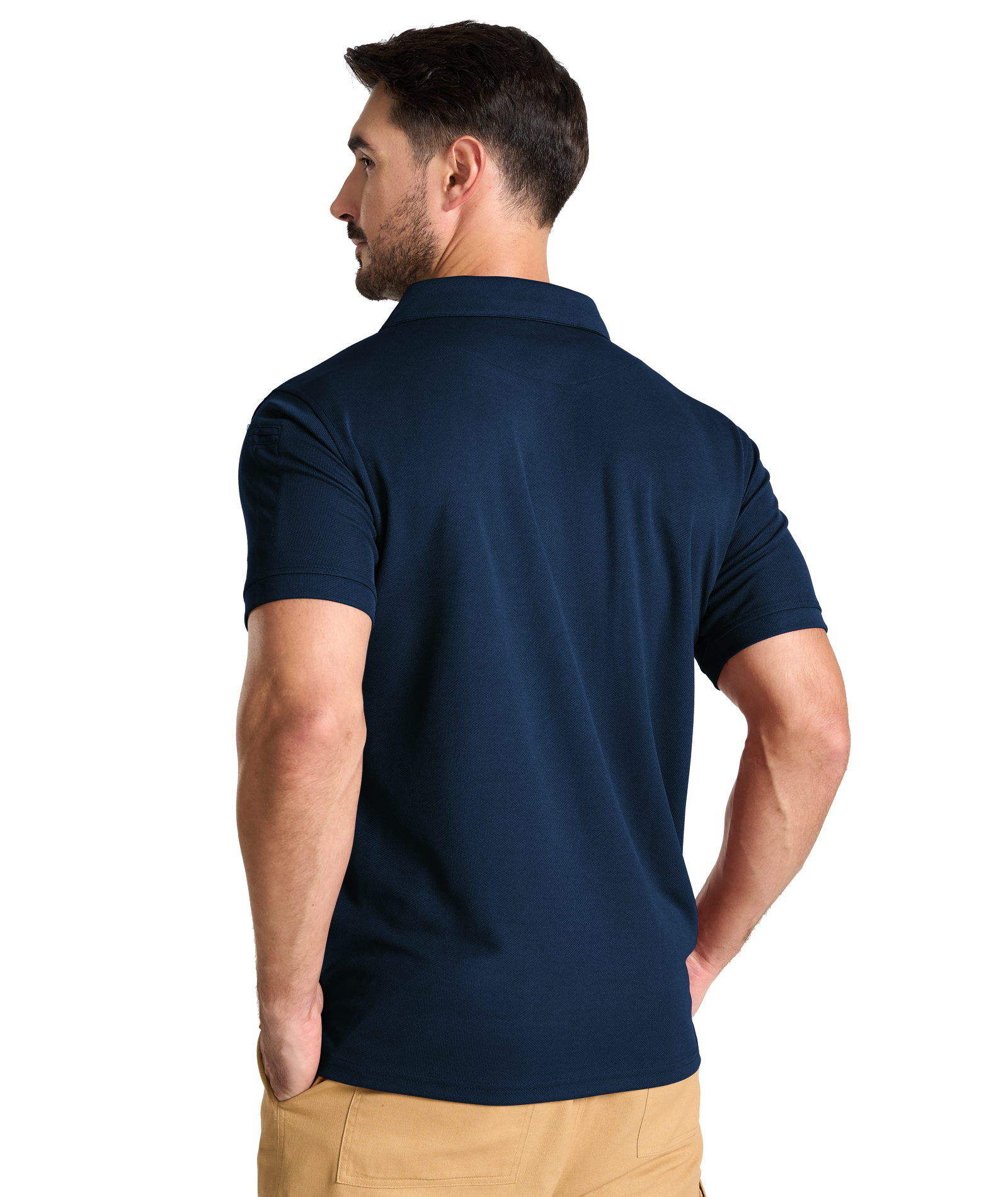 ZITY Men's Slim Fit Button Up Golf Polo Shirt-CUMPO03930