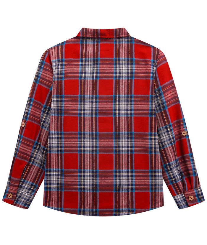 ZITY Men's Long Sleeve Casual Button Down Plaid Flannel Shirt-ZPK005339 | Zitysports