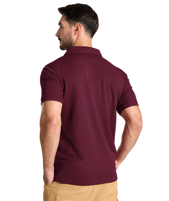 3 Pack Men's Button Up Dri Fit Sports Polo Shirt-CZUHE00101