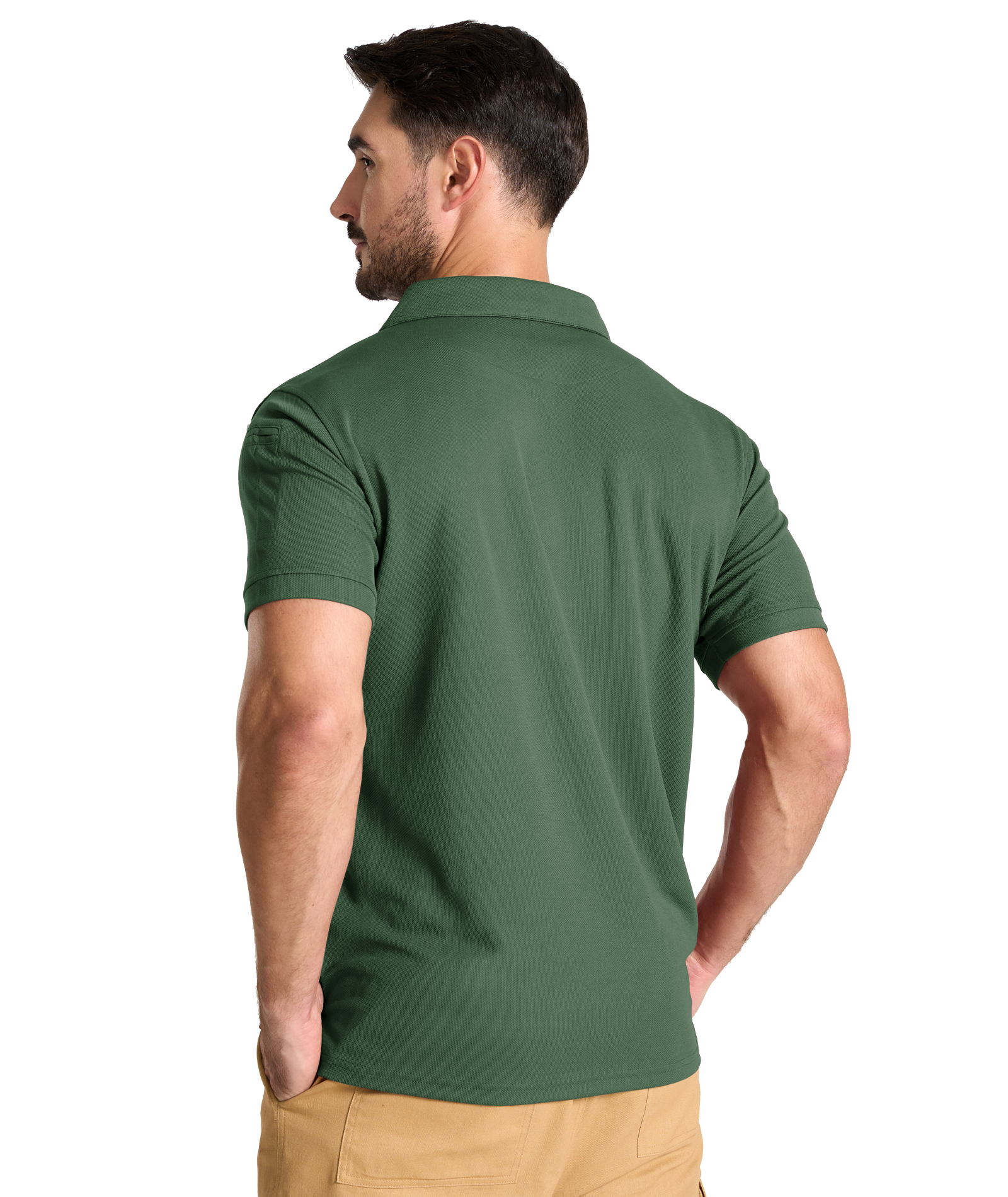 ZITY Men's Slim Fit Button Up Golf Polo Shirt-CUMPO03930