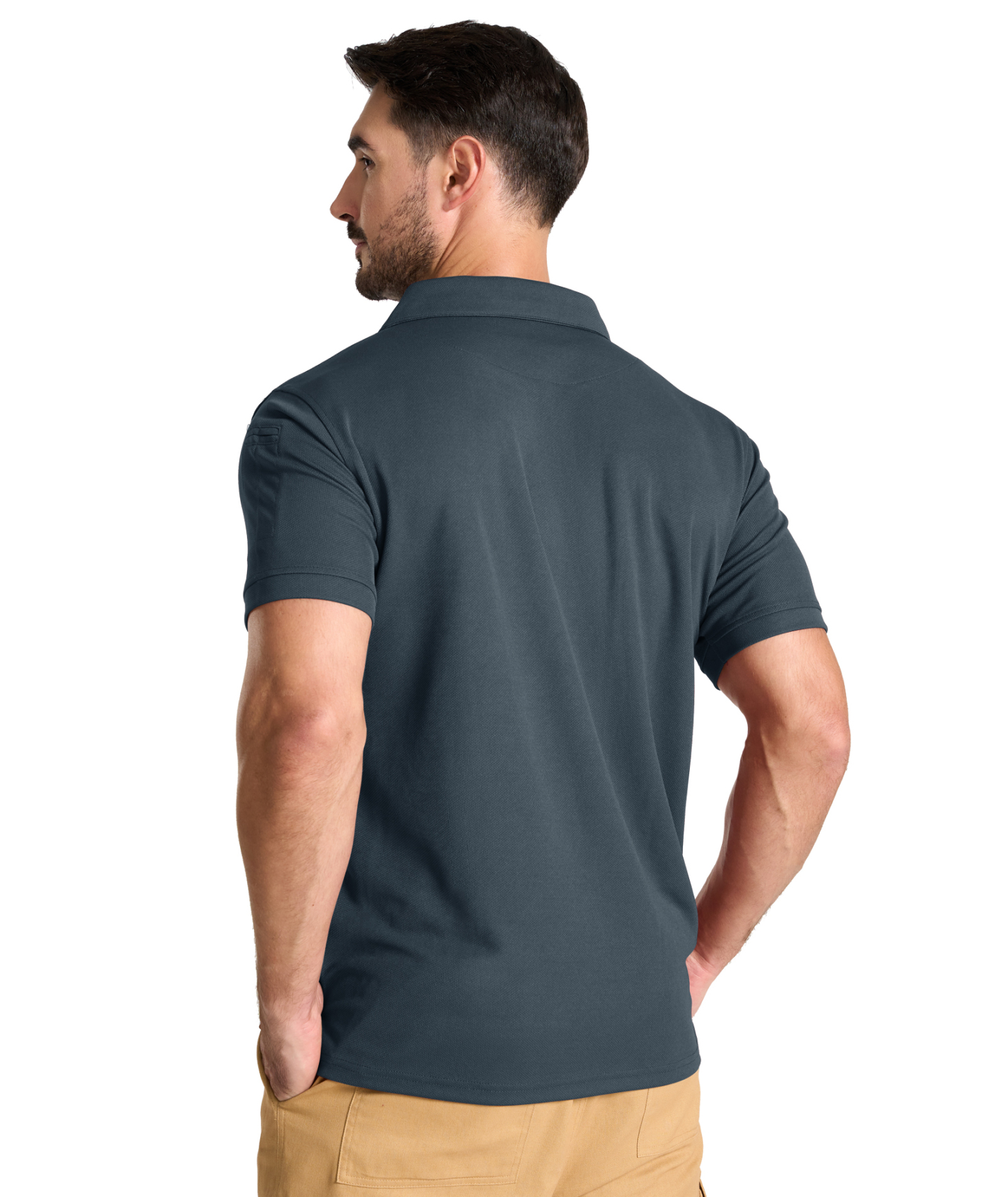 ZITY Men's Slim Fit Button Up Golf Polo Shirt-CUMPO03930