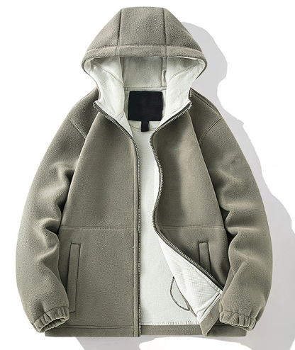 ZITY Men's Full Zipper Fleece Jacket-DUMCO05447