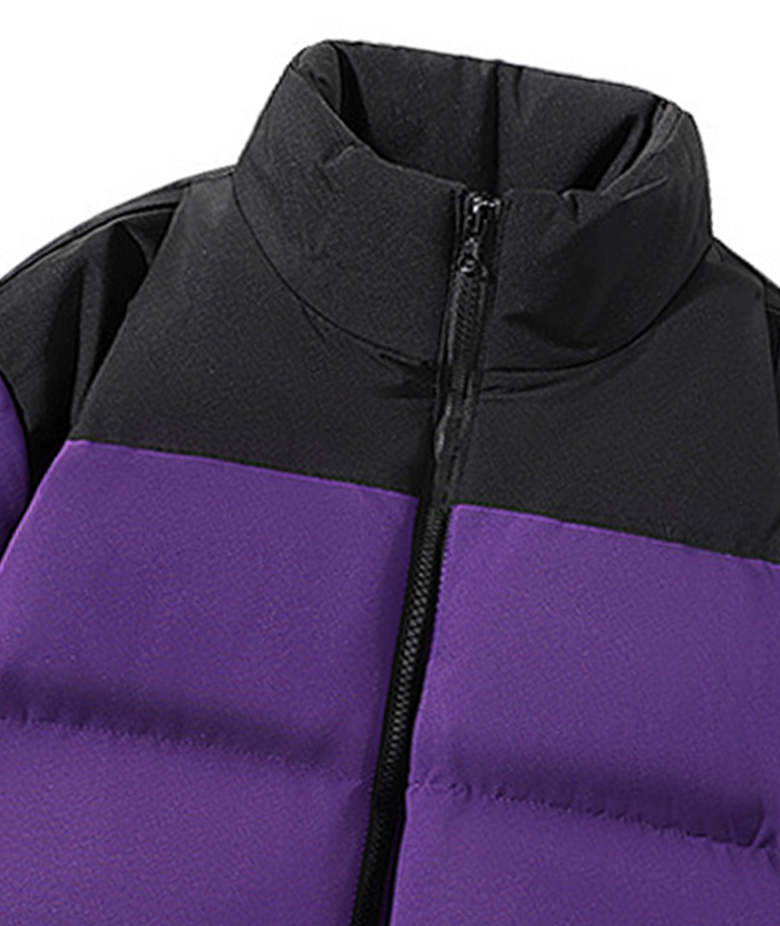 ZITY Men's Casual Full Zip Up Stand Collar Puffer Jacket- DUMFC05561