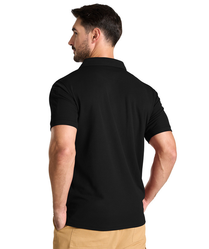 3 Pack Men's Button Up Dri Fit Sports Polo Shirt-CZUHE00101