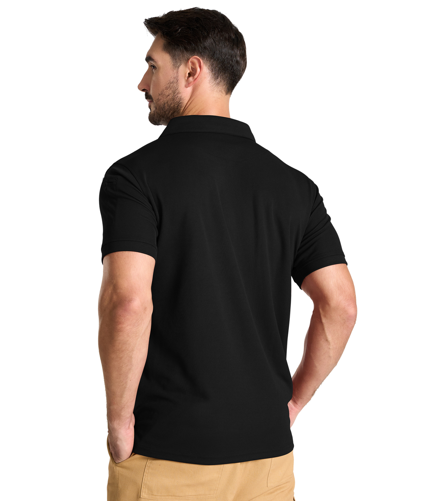 ZITY Men's Slim Fit Button Up Golf Polo Shirt-CUMPO03930