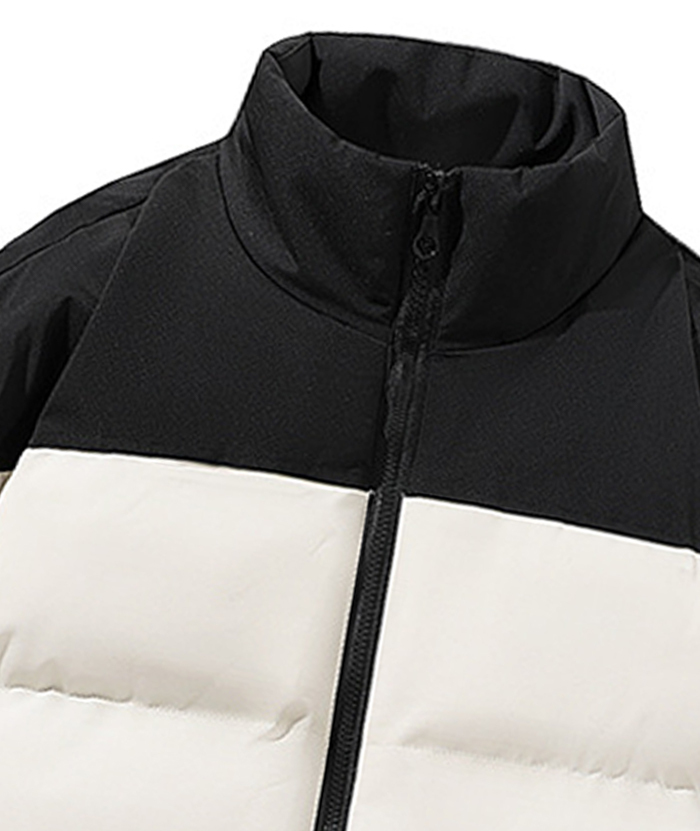 ZITY Men's Casual Full Zip Up Stand Collar Puffer Jacket- DUMFC05561